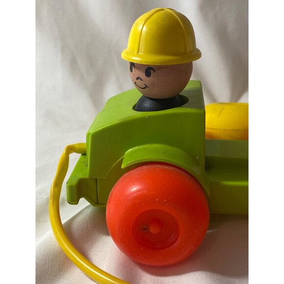 1970 Fisher Price Jiffy Dump Truck 156 Squeeze Bulb Pull Toy VTG - Picture 9 of 16